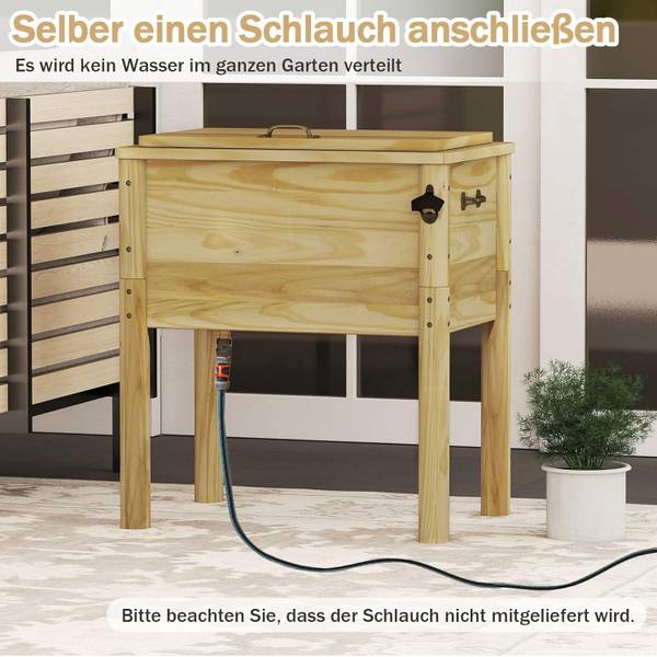 Getränkekühler ZB34789ZMDE Braun - Massivholz - 47 x 74 x 67 cm