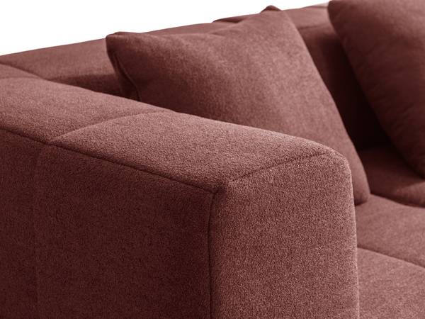 Ecksofa sofaBULOUS mit Ottomane Rot
