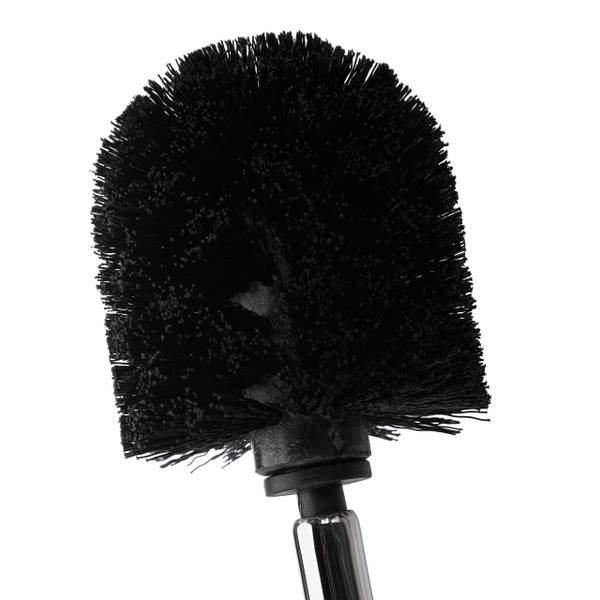 WC Garnitur mit Ablage Schwarz - Silber - Stahl - 20 x 67 x 14 cm