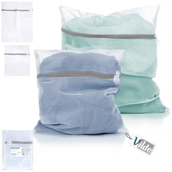 Wäschenetze 12er Set Weiß - Polyester - 29 x 1 x 29 cm