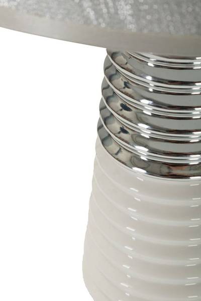 Lampe de table Candela Blanc - Céramique - 25 x 41 x 25 cm