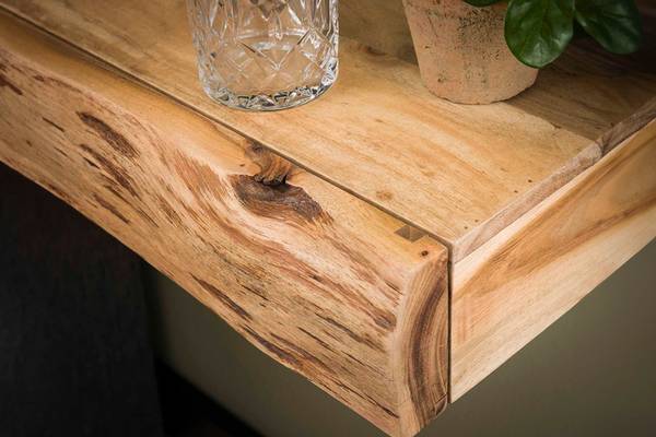 Nachttisch SESA 2er Set Braun - Massivholz - 40 x 10 x 20 cm