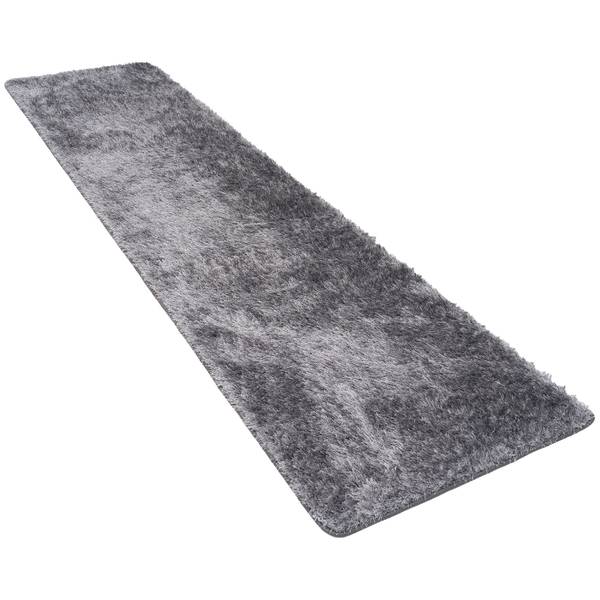 Tapis de clouloir Shaggy Feeling Mix Argenté - 80 x 400 cm