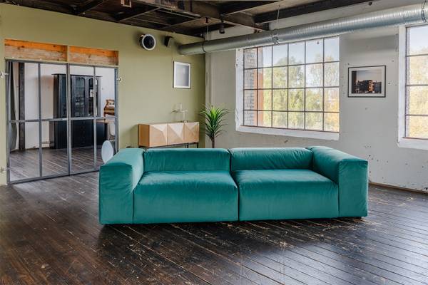 Modulsofa MIA Grün - Webstoff - Samt - Polypropylen - 306 x 72 x 120 cm