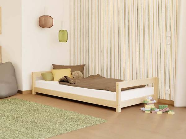 Kinder Einzelbett LUCKY 5 Beige - 128 x 188 cm