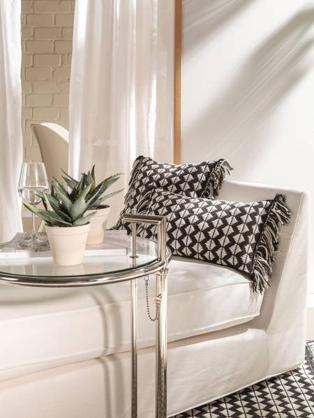 Coussin d'intérieur et d'extérieur Morty Noir - 30 x 50 cm