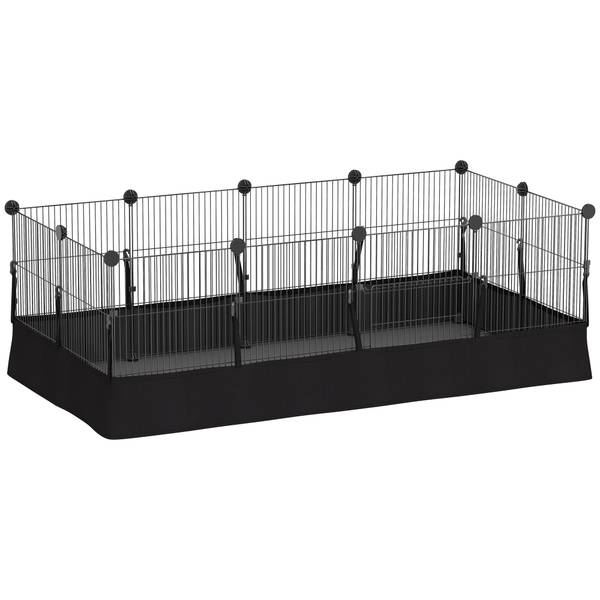 Kleintierkäfig D51-545V00BK Schwarz - Metall - 60 x 40 x 120 cm
