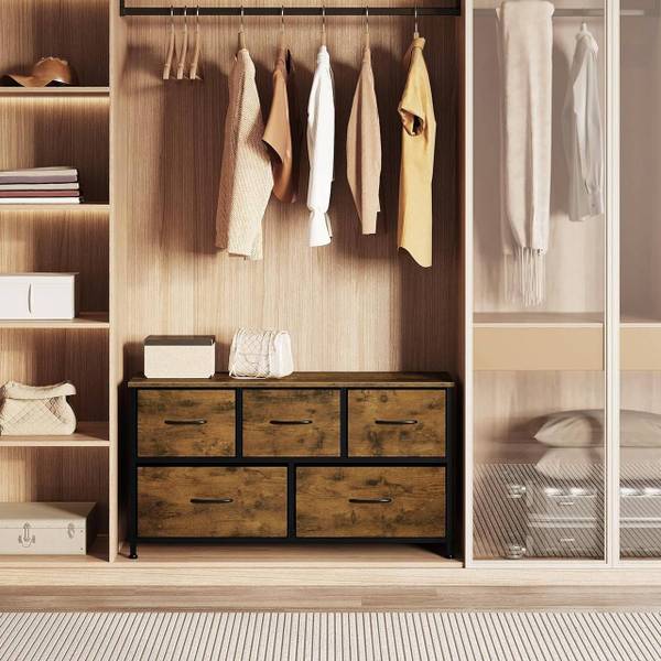 Sideboard Kilian Braun - Holzwerkstoff - Metall - 100 x 54 x 30 cm