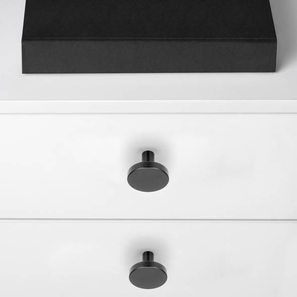 Möbelknöpfe Cancún 10er-set Schwarz - Metall - 3 x 3 x 3 cm