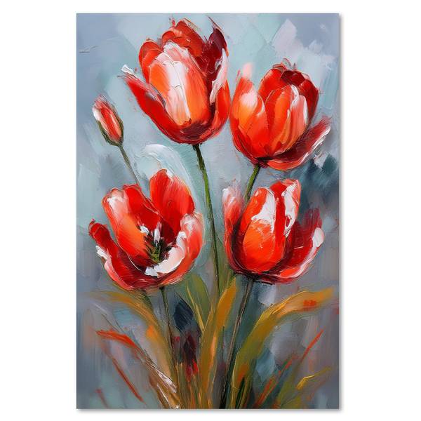 Canvas schilderij Tulpen 40 x 60 cm