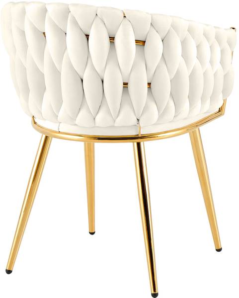 Armlehnenstuhl Molise Creme - Gold