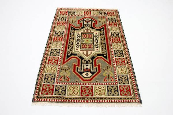 Orientteppich Oriental Grün - Wolle - 96 x 1 x 152 cm