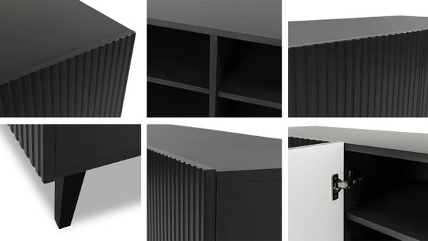 Kommode Vamos Grey 150 Grau - Holzwerkstoff - 151 x 83 x 42 cm