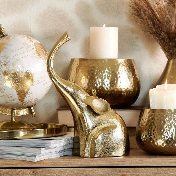 Stehendes Ornament GIRONA Gold - Metall - 8 x 25 x 18 cm