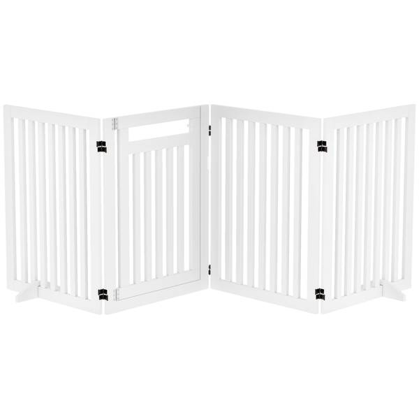 Absperrgitter Hund BB7195 Weiß - Holzwerkstoff - 68 x 12 x 94 cm