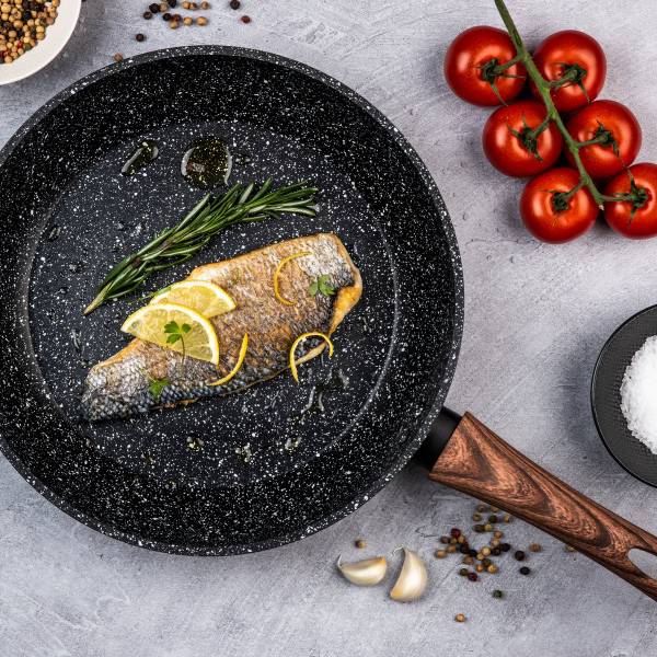 Marble Schwarz - Naturfaser - 2 x 2 x 1 cm