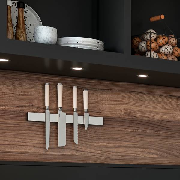 Magnetleiste 8938765 Grau - Metall - 2 x 4 x 40 cm