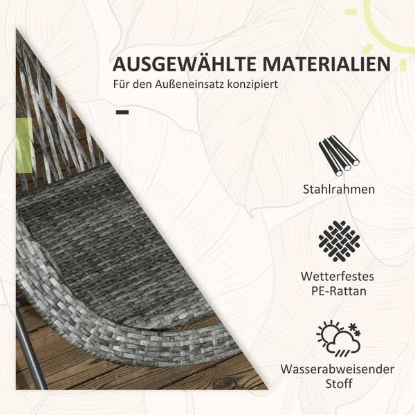 Liegestühle 3er-Set 863-129V00GG Grau - Stahl - 76 x 78 x 77 cm