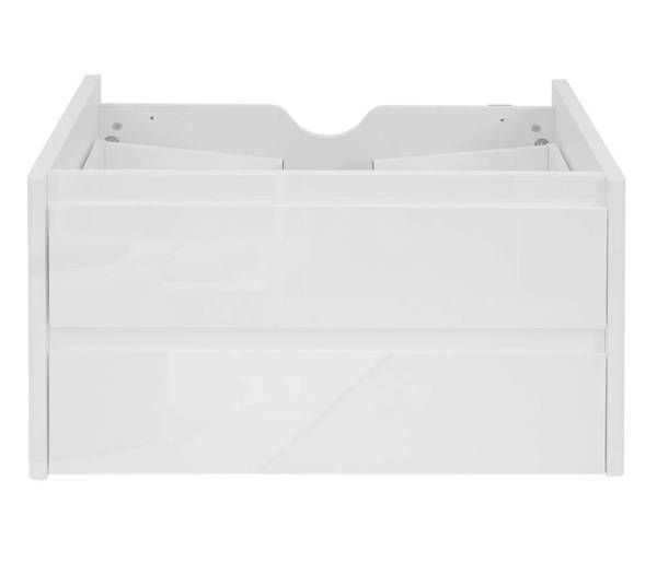 Meuble sous-vasque B19 Blanc - Bois manufacturé - En partie en bois massif - 81 x 48 x 47 cm
