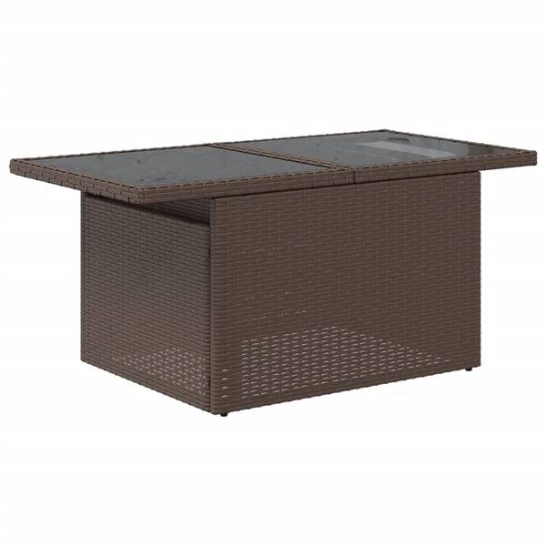 Garten-Lounge-Set 3036778-1 7-teilig Braun - Weiß - Polyrattan - 62 x 69 x 62 cm
