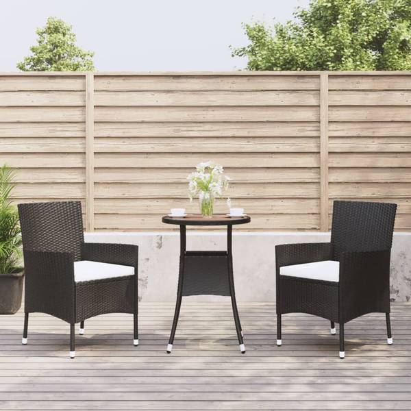 Garten-Essgruppe 3029601-1 3-teilig Schwarz - Creme