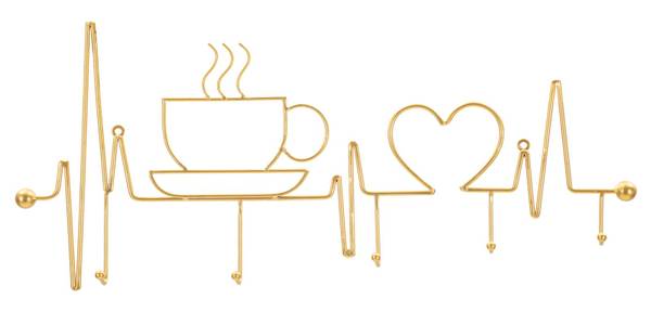 Porte-manteau Breakfast G Doré - Métal - 60 x 27 x 60 cm