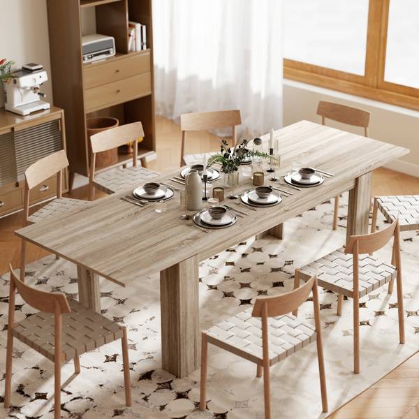 Ausziehbarer Esstisch 272V90AK Braun - Holzwerkstoff - 260 x 76 x 90 cm