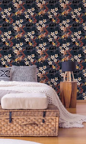 Panorama-Tapete Frangipani Papier - 192 x 270 x 192 cm