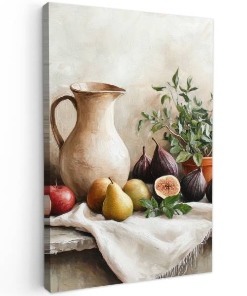 TABLEAU SUR TOILE Fruits Marron - Coton - 60 x 90 x 2 cm