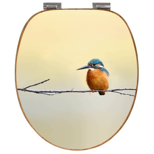 WC-Sitz mit Absenkautomatik Pause Orange - Bambus - Holzwerkstoff - 38 x 5 x 49 cm