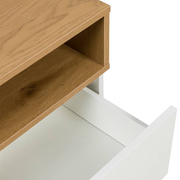 Beistelltisch MELMO Weiß - Holzwerkstoff - 50 x 45 x 40 cm