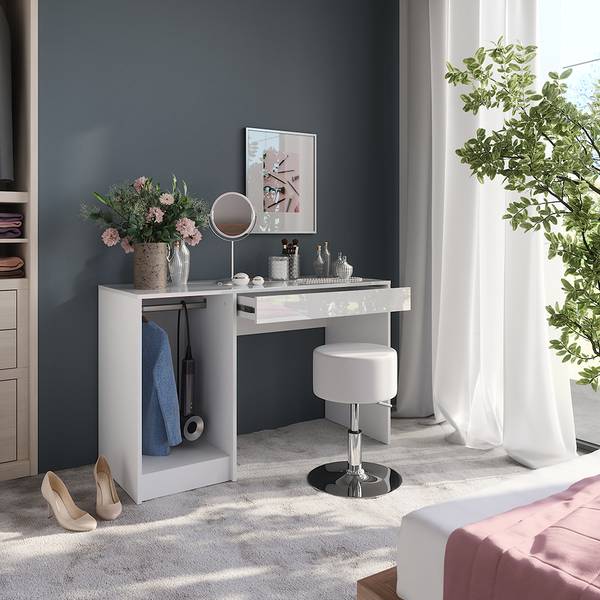 Coiffeuse Sherry 57588 Blanc - Bois manufacturé - 120 x 76 x 51 cm