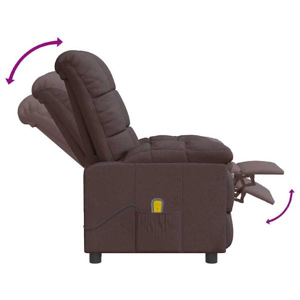 Fauteuil de massage 3003091 289811 Marron - Métal - Textile - 74 x 102 x 99 cm