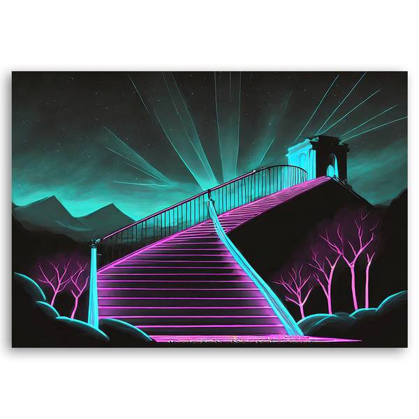 Canvas schilderij Neon 100 x 70 cm