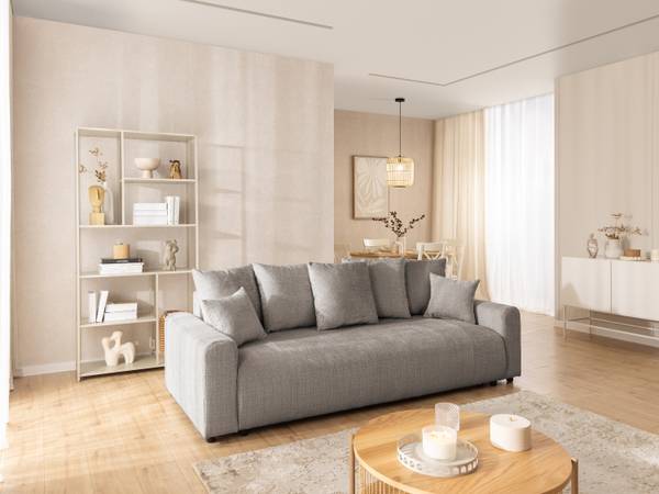 Schlafsofa Calma Taupe - Chenille