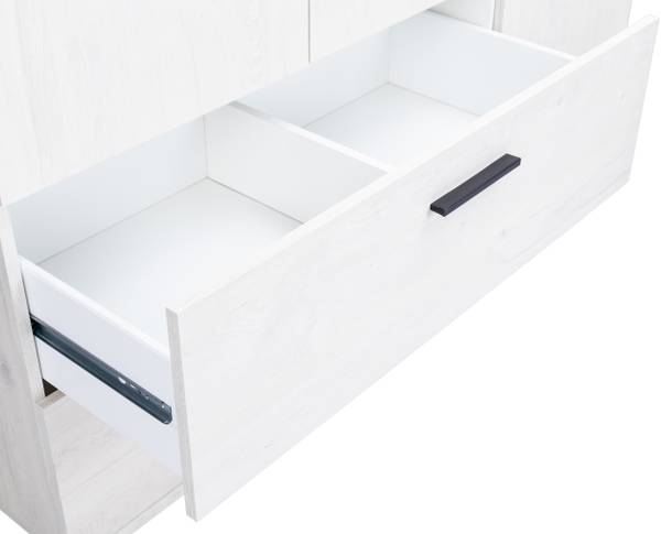 Kleiderschrank Mathea Braun - Holzverbundwerkstoff - 130 x 188 x 51 cm
