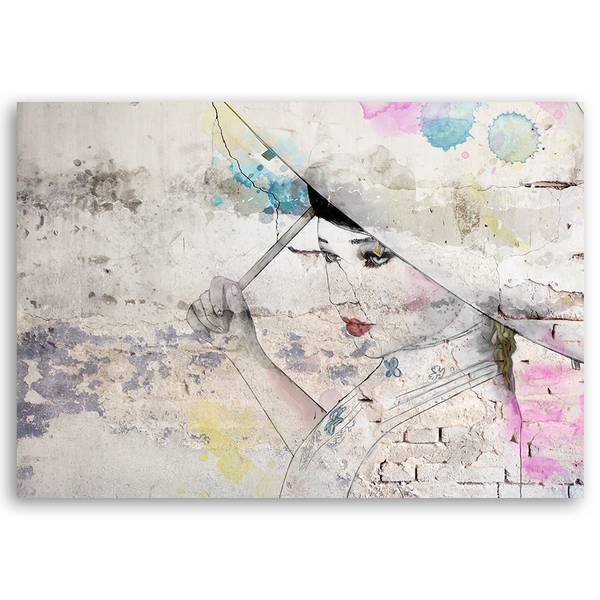 Canvas schilderij Gezicht 60 x 40 cm