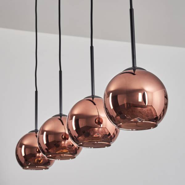 Pendelleuchte Cesaro Aluminium - Klarglas - 15 x 148 x 90 cm