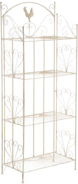 Opvouwrek Mia wit - metaal - 62 x 153 x 33 cm