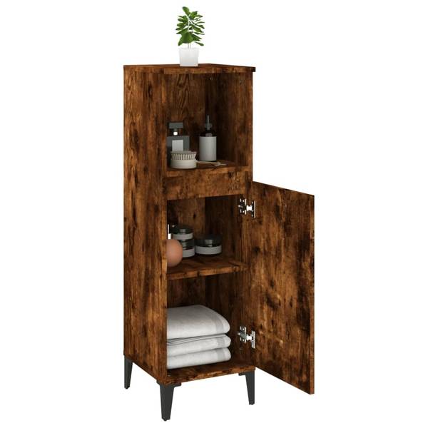 Badschrank 3029248 Raucheiche Dekor
