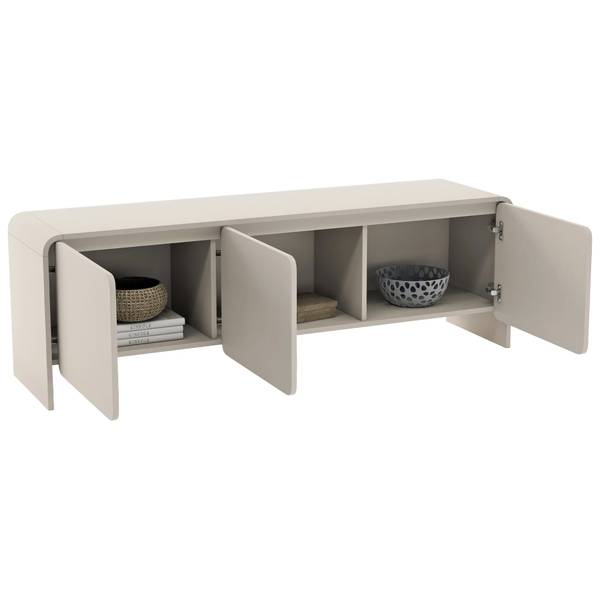 TV-Lowboard Lummo Grau - Melamin - 156 x 51 x 39 cm