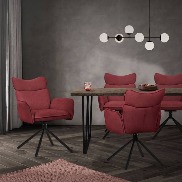 Esszimmerstuhl CAIRO 6er-Set Rot - 6er Set