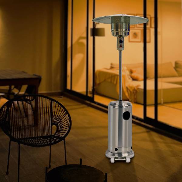 Heizstrahler Stand Patio Silber