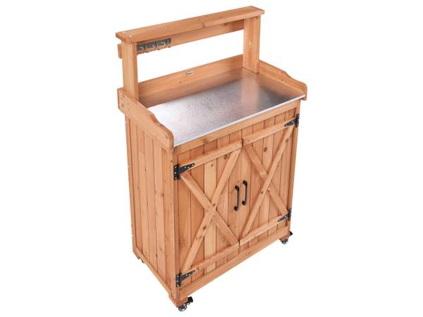 Pflanztisch ALTOLIA Braun - Massivholz - 70 x 119 x 40 cm