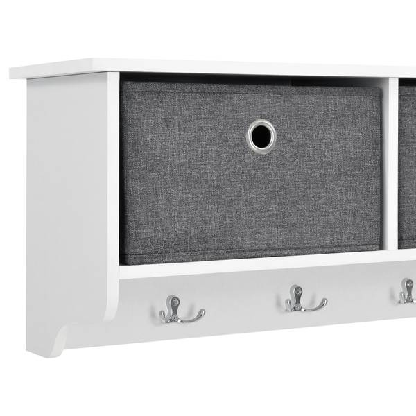 Wandgarderobe Horsens Weiß - Holzwerkstoff - 100 x 30 x 20 cm