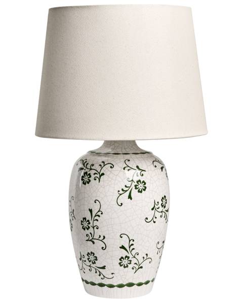 Tischlampen JINNY Grün - Weiß - Keramik - 30 x 50 x 30 cm