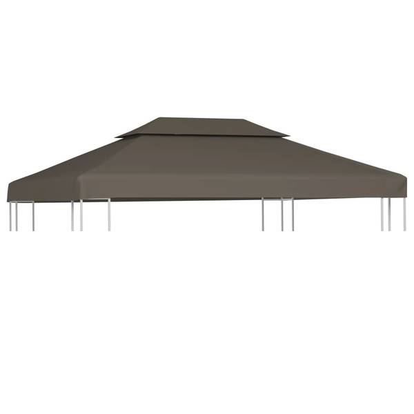 Pavillon-Dachplane 3006390-2 Grau - Polyester - 300 x 1 x 400 cm