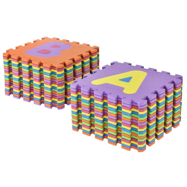 Kinder Puzzlematte Kim 36-teilig Kunststoff - 189 x 1 x 189 cm