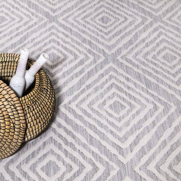 Outdoor-Teppich Sunset Grau - Textil - 240 x 1 x 340 cm