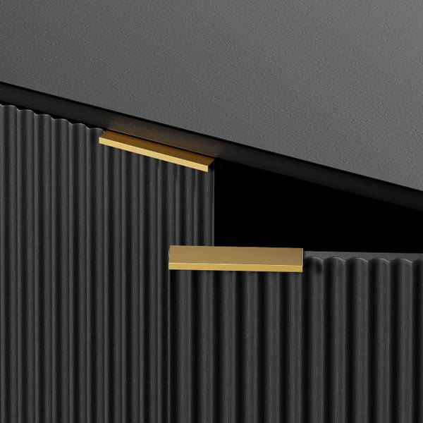 Sideboard QUASARNEXUS Schwarz - Holzwerkstoff - 80 x 80 x 40 cm